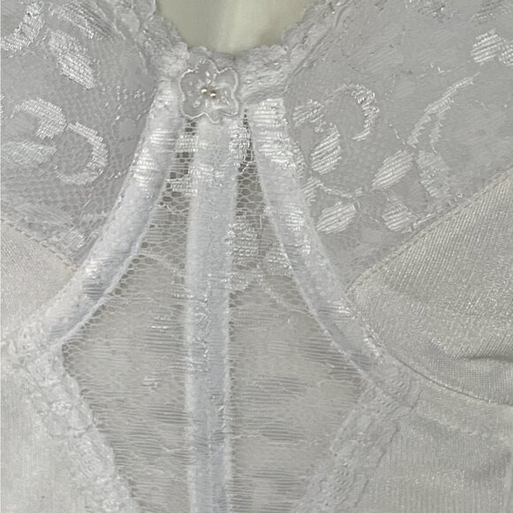 Carnival Lace Bustier Corset Boning Bridal Lingerie Size 34D white Wedding VTG - Picture 6 of 14